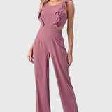 Chantal Jumpsuit with Cut and Ruffles