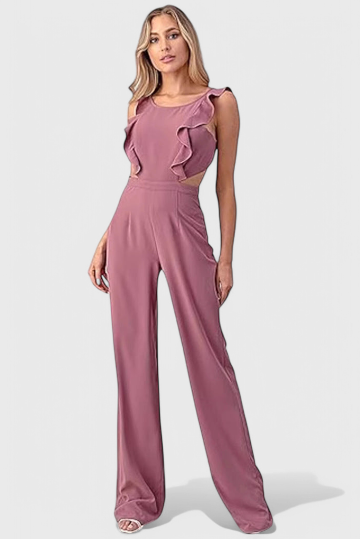 Chantal Jumpsuit with Cut and Ruffles