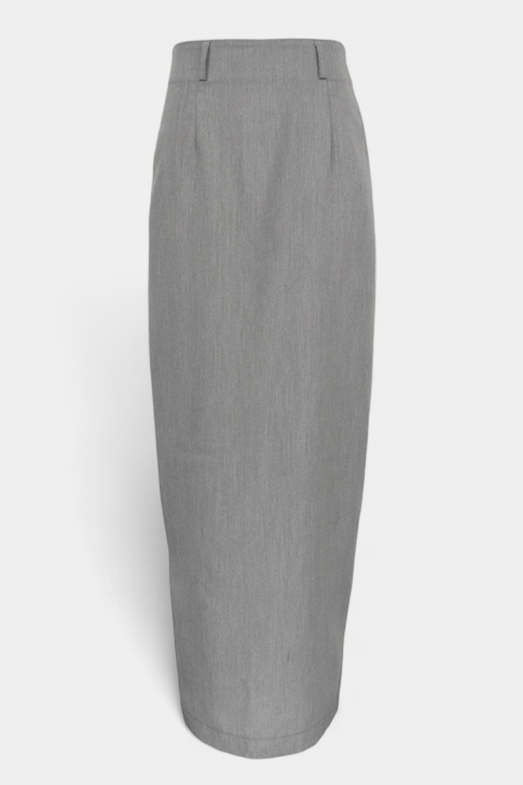 Sherrie High-Waisted Skirt with Back Slit