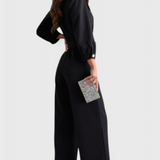 Ariane Wide-Leg Jumpsuit with V-Neck and Waist Tie