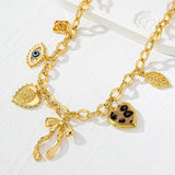 Lena – Gold Necklace with Stone Accents