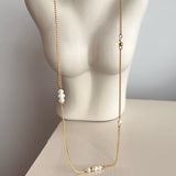 Rosa - Classic Style Thin Gold Necklace