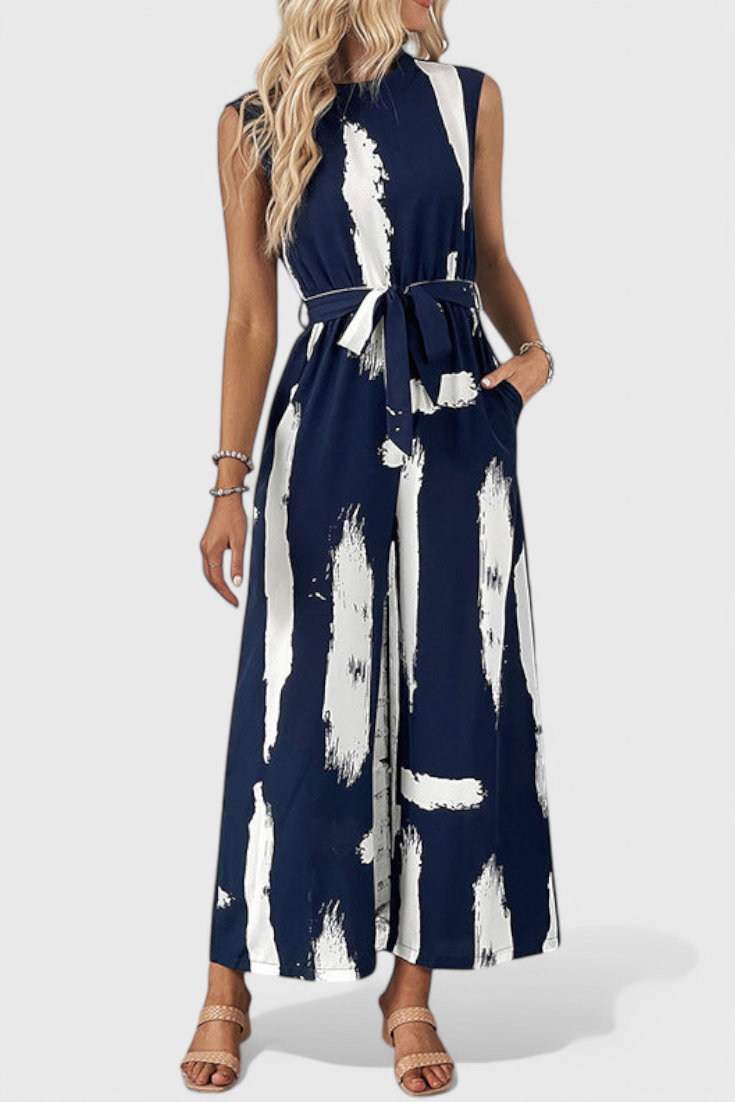 Zola Wide Leg Printed Jumpsuit