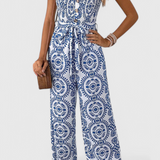 Abeni Printed Sleeveless Jumpsuit