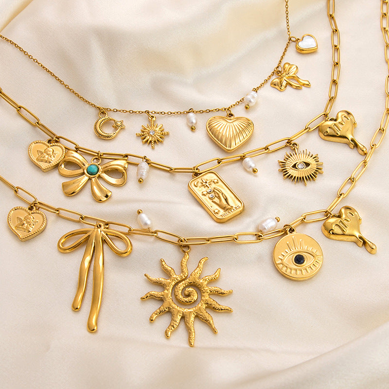 Emilie – Delicate Gold Necklace with Tiny Pendants