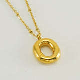 Irena – Gold Necklace with Initial Charm
