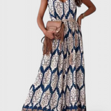 Gabriella Wide Leg Jumpsuit with Bold Print