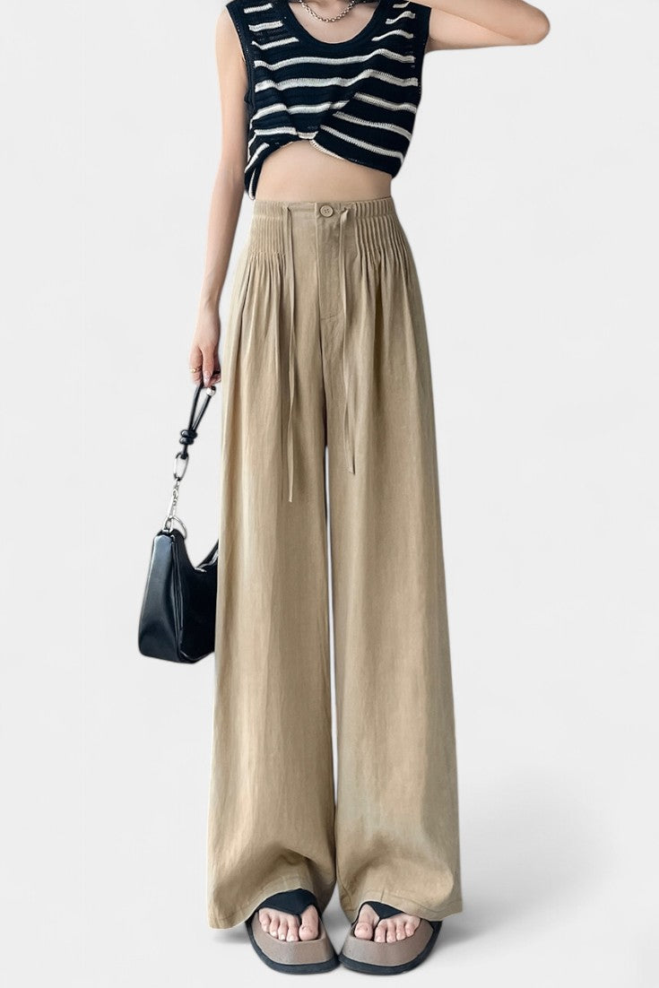 Ilyana High-Waisted Wide-Leg Pants