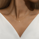 Helena – Delicate Silver Necklace with Tiny Heart