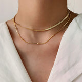 Klara – Double Layer Gold Collar with Modern Shine