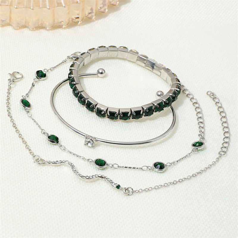 SORINA | White Gold Bracelet Set