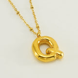Irena – Gold Necklace with Initial Charm