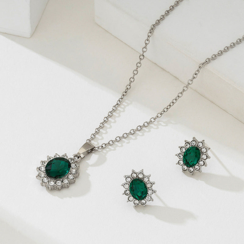 KATYA | Green Emerald Jewelry Set