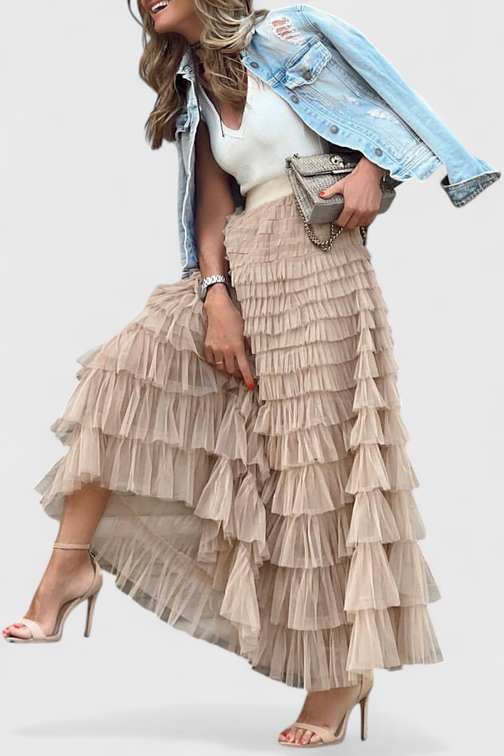 Capucine Vintage Long Tulle Skirt