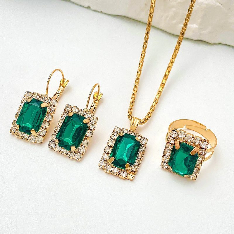 SYLVARA | Sylvara Greenveil Jewelry Set | White Gold