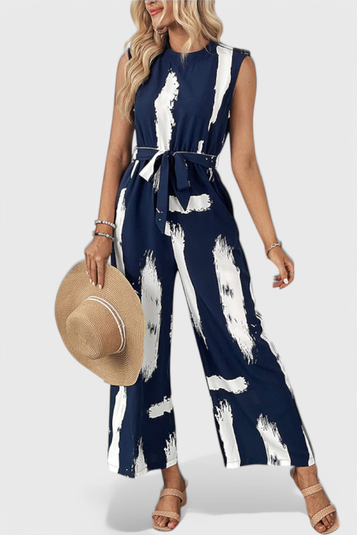 Zola Wide Leg Printed Jumpsuit