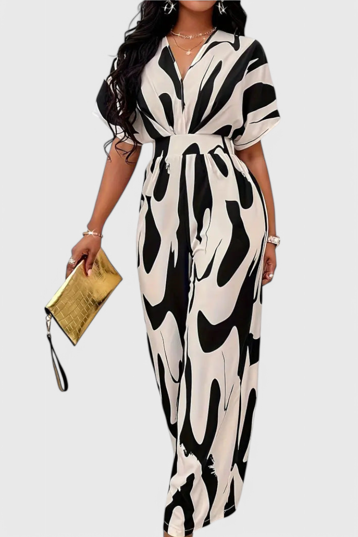 Zahara Mono Abstract with Fitted Waist