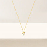 Helena – Delicate Silver Necklace with Tiny Heart