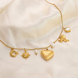 Emilie – Delicate Gold Necklace with Tiny Pendants