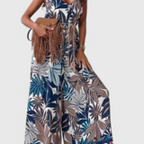 Gabriella Wide Leg Jumpsuit with Bold Print
