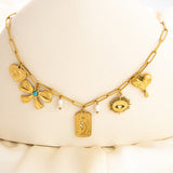 Emilie – Delicate Gold Necklace with Tiny Pendants