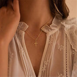 Elina – Double silver necklace with pendant
