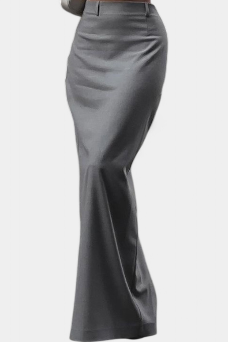 Sherrie High-Waisted Skirt with Back Slit