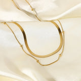 Klara – Double Layer Gold Collar with Modern Shine