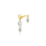 Johana-Marie – Gold Earrings with Textured Design.
