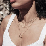 Ruth – Gold Necklace with Elegant and Structured Pendant