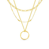 Ruth – Gold Necklace with Elegant and Structured Pendant