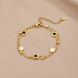 Onyx and Clear Stone Bracelet