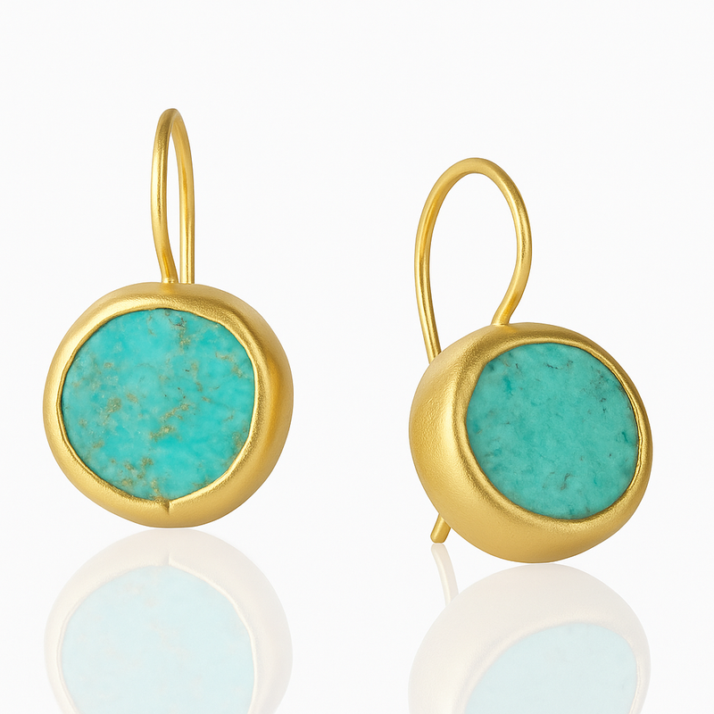 Miriam – Golden Drop-Shaped Transparent Earrings