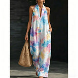 BEA 2 ™ | Minimalist and Elegant Printed Linen Jumpsuit