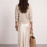 Satin midi dress with included sweater