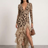 Animal print patterned dress