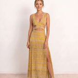 Long dress with cut-out detail