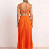 Pleated Midi Dress Vesta