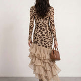 Animal print patterned dress