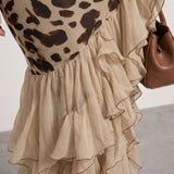 Animal print patterned dress