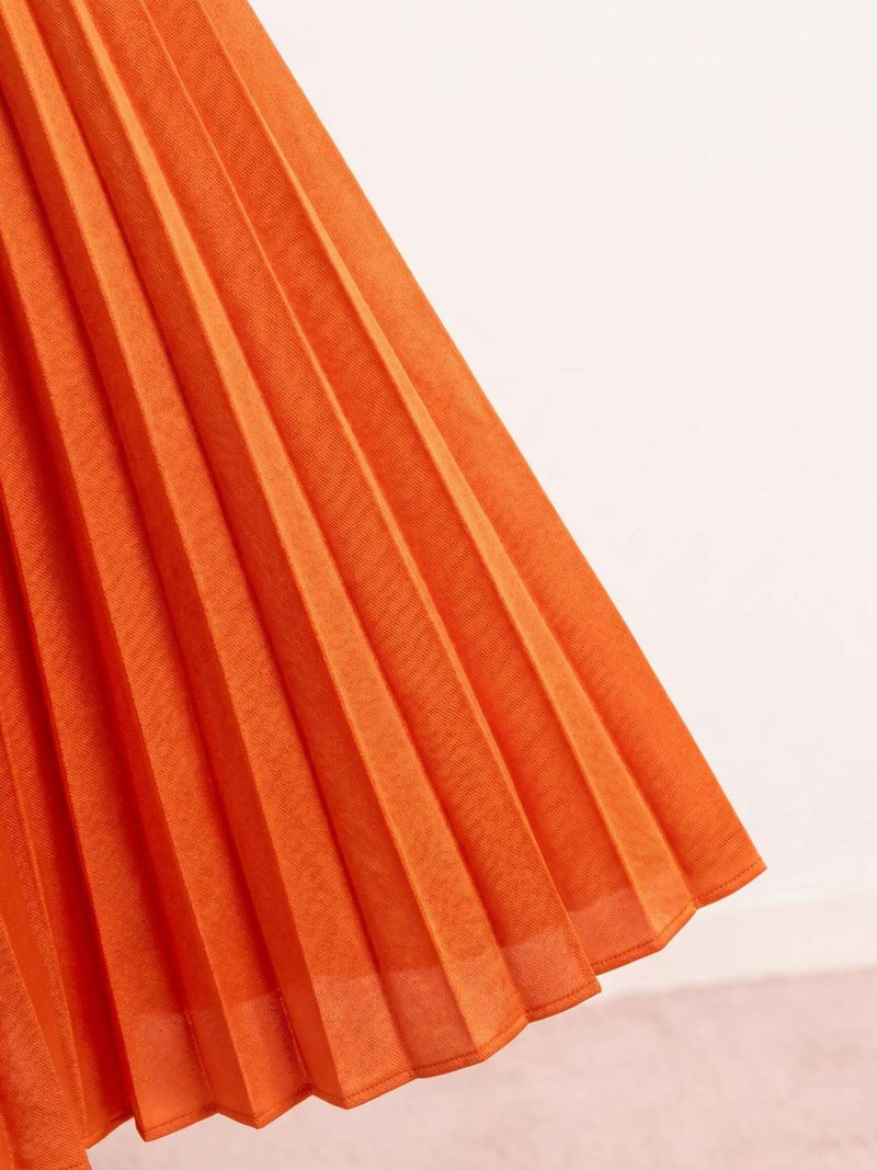 Pleated Midi Dress Vesta