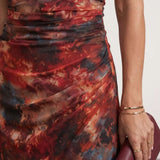 Draped Detail Midi Dress