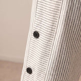 Straight striped pants with side buttons