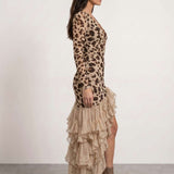 Animal print patterned dress