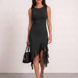 Ruffled green dress