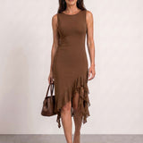 Ruffled green dress