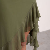 Ruffled green dress