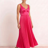 Pleated Midi Dress Vesta