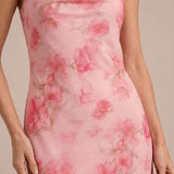 Floral Pink Flowing Short Dress