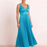 Pleated Midi Dress Vesta